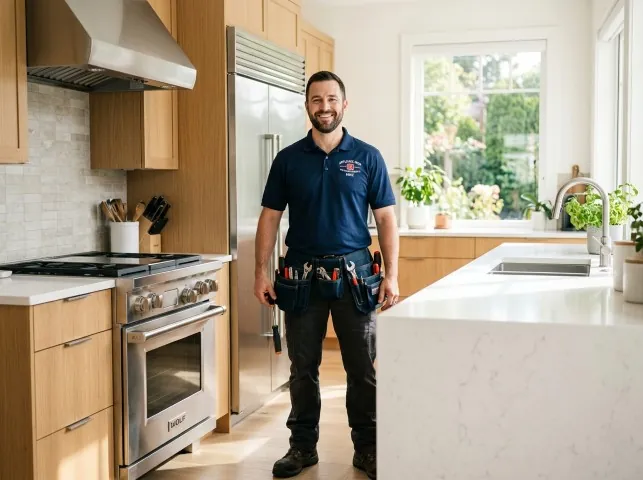 Appliance Repair Hero technician after an appliance repair in a Michigan home